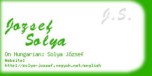 jozsef solya business card